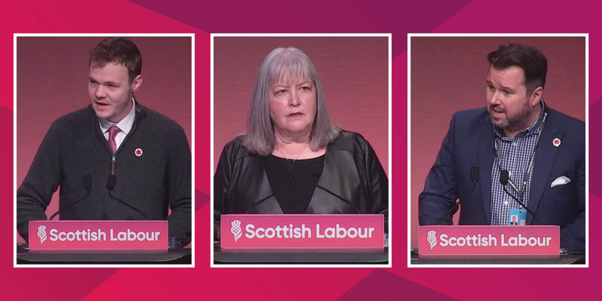 Cllr Ben Williams, Rhoda Grant MSP, and Dr Stuart MacLennan at Scottish Labour Conference