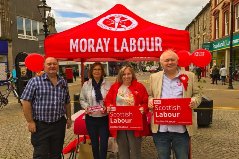 Labour members campaigning in Moray